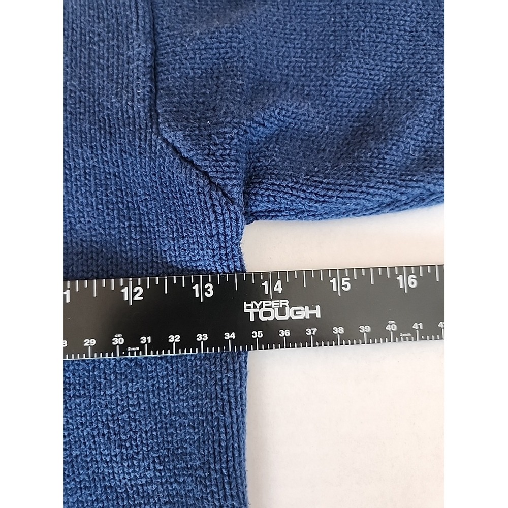 Lands End Toddler Boy Pullover Sweater Size 4T Blue V-Neck Cotton Preppy Coastal - Picture 5 of 8
